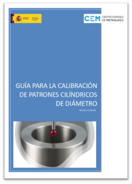 Portada de la traducción al español de la Guía EURAMET para la calibración de patrones cilíndricos de diámetro.